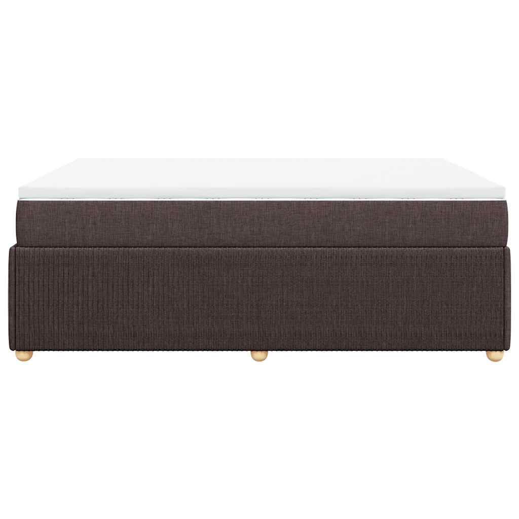 Boxspring met matras stof donkerbruin 140x190 cm is nu te koop bij PeponiXL, paradijselijk wonen!