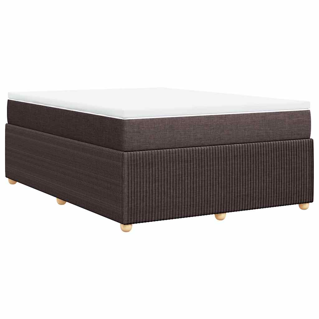 Boxspring met matras stof donkerbruin 140x190 cm is nu te koop bij PeponiXL, paradijselijk wonen!
