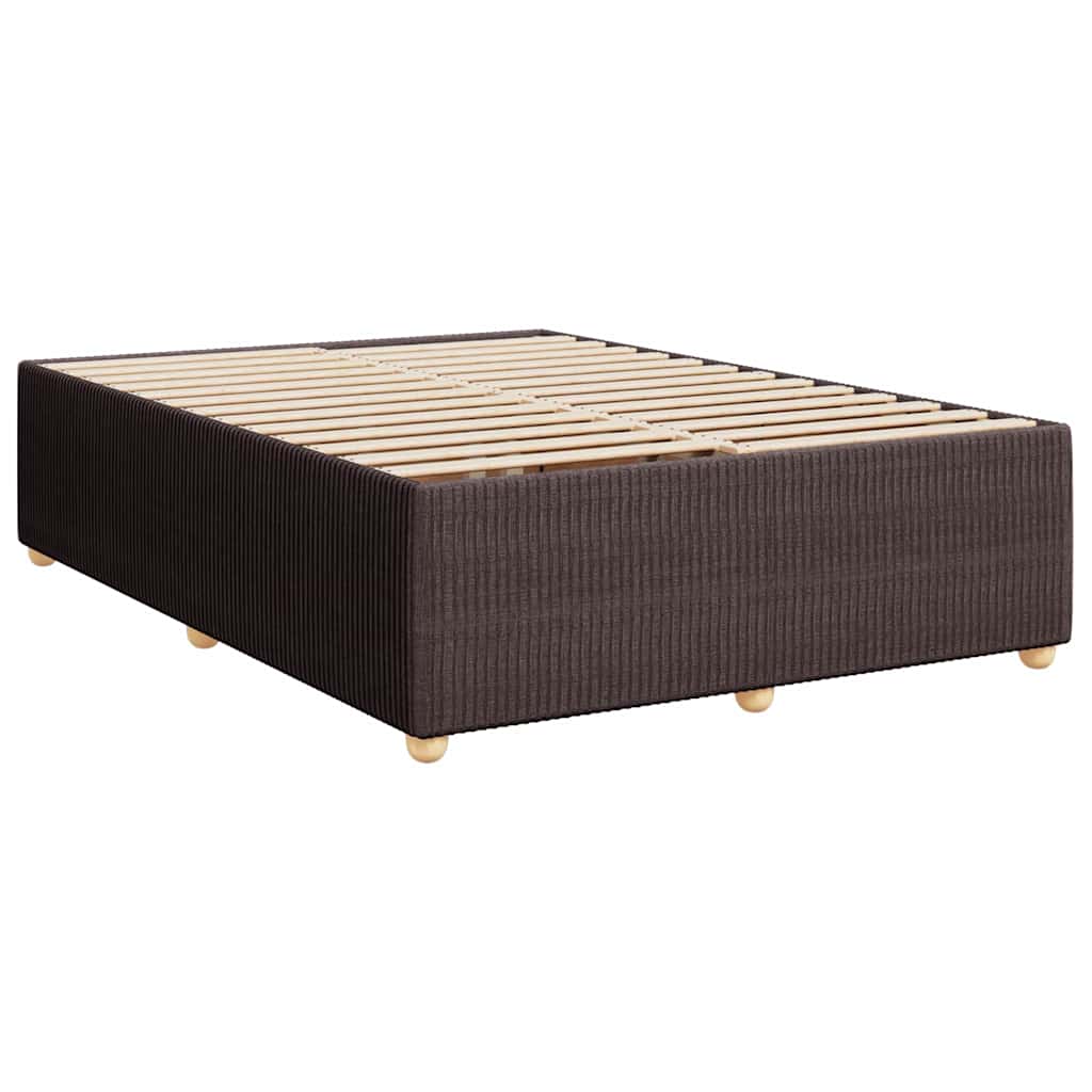 Boxspring met matras stof donkerbruin 140x190 cm is nu te koop bij PeponiXL, paradijselijk wonen!