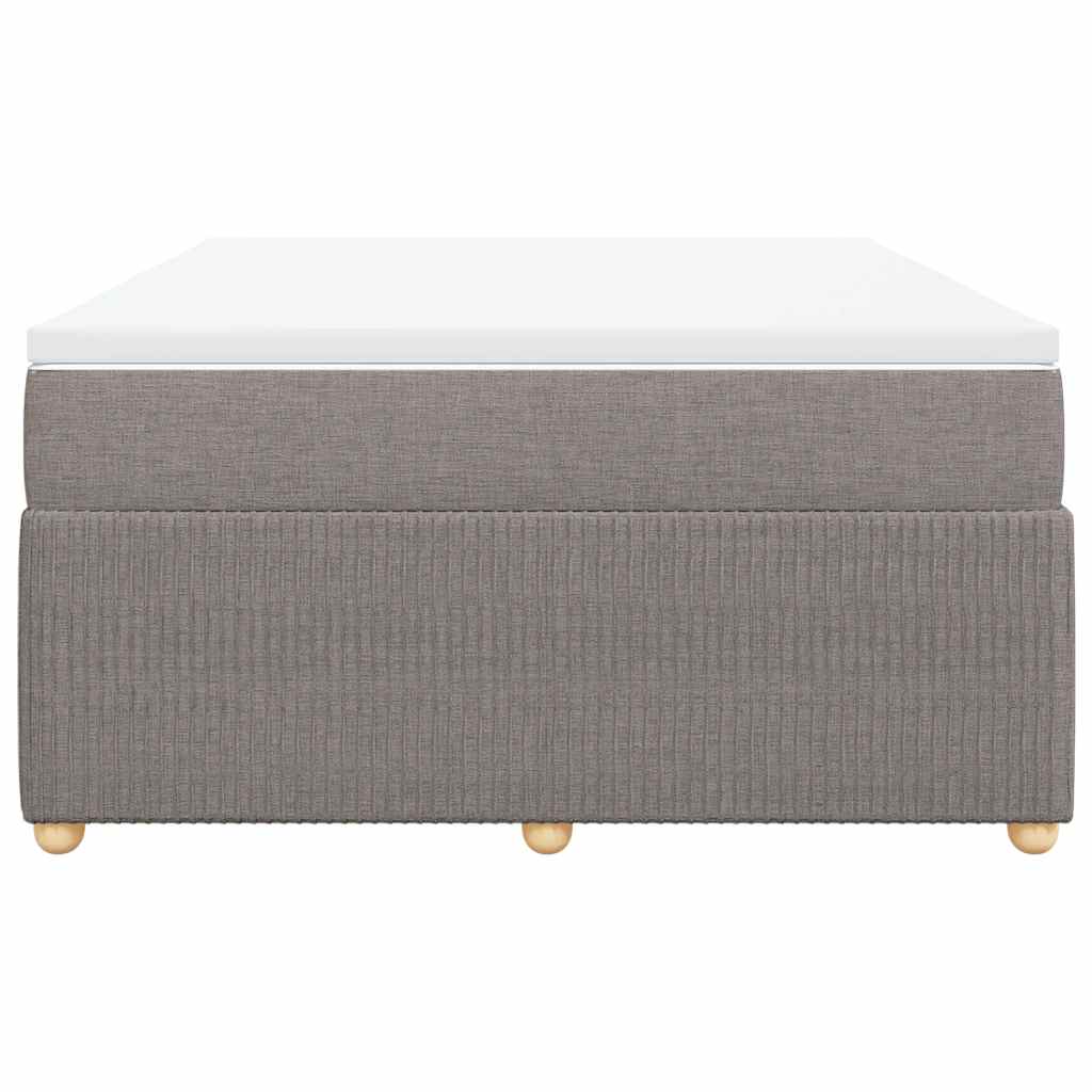 Boxspring met matras stof taupe 140x190 cm is nu te koop bij PeponiXL, paradijselijk wonen!