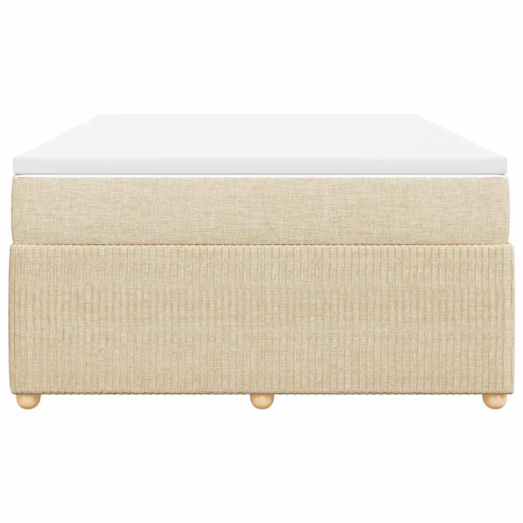 Boxspring met matras stof crèmekleurig 140x190 cm is nu te koop bij PeponiXL, paradijselijk wonen!