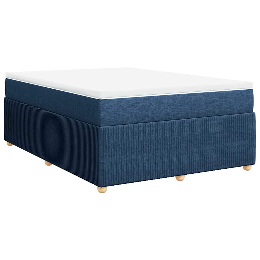 Boxspring met matras stof blauw 140x190 cm is nu te koop bij PeponiXL, paradijselijk wonen!