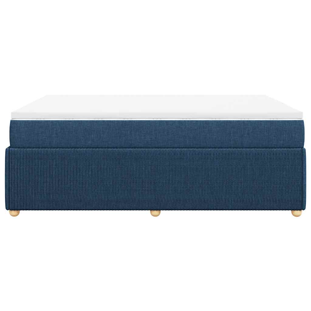 Boxspring met matras stof blauw 140x190 cm is nu te koop bij PeponiXL, paradijselijk wonen!