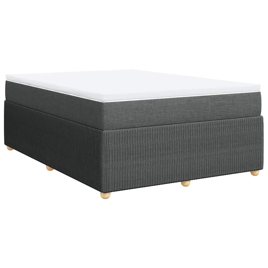 Boxspring met matras stof donkergrijs 140x200 cm is nu te koop bij PeponiXL, paradijselijk wonen!
