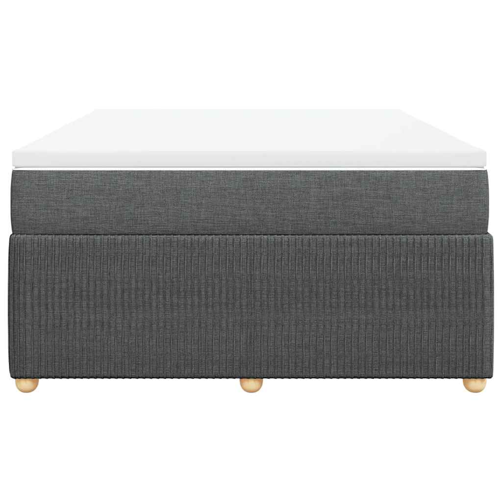 Boxspring met matras stof donkergrijs 140x200 cm is nu te koop bij PeponiXL, paradijselijk wonen!