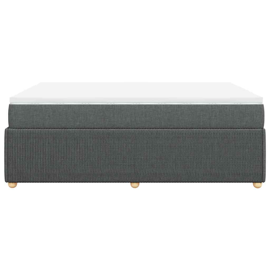 Boxspring met matras stof donkergrijs 140x200 cm is nu te koop bij PeponiXL, paradijselijk wonen!