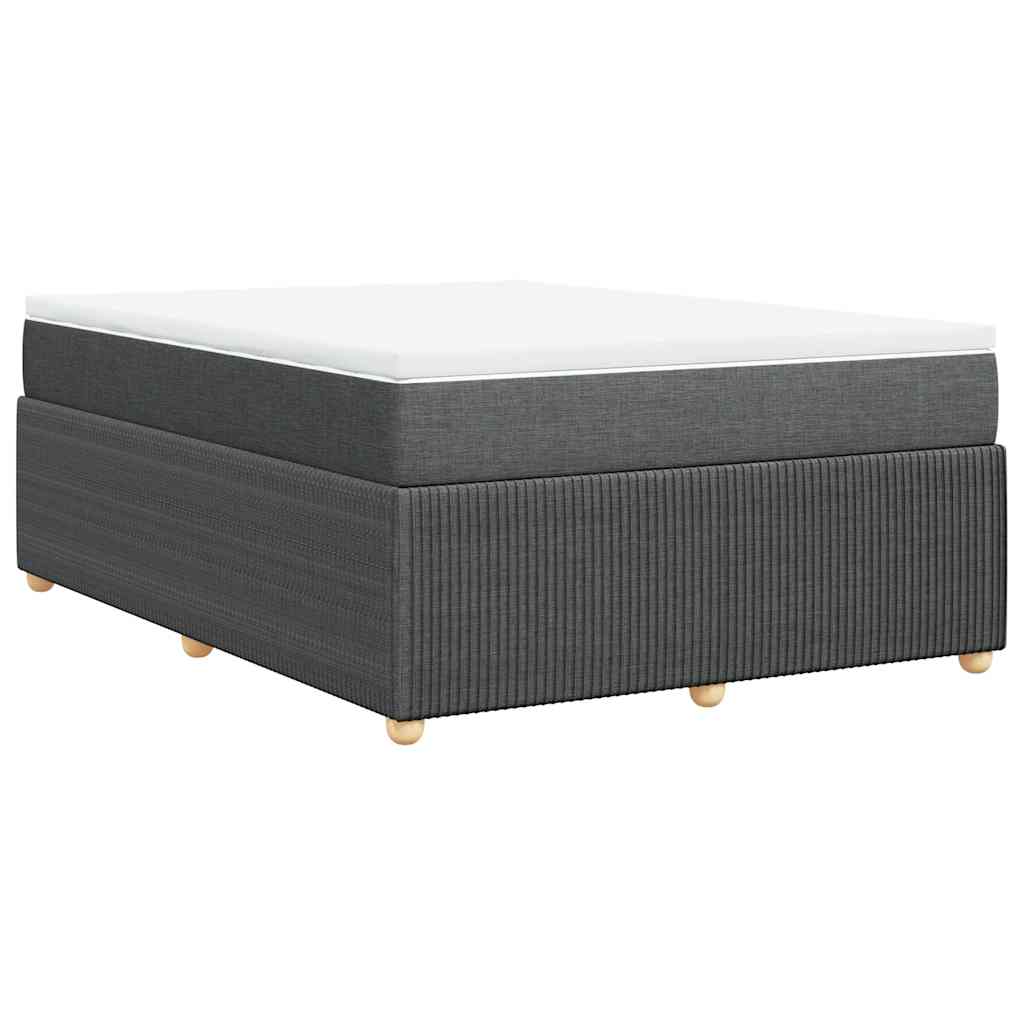 Boxspring met matras stof donkergrijs 140x200 cm is nu te koop bij PeponiXL, paradijselijk wonen!