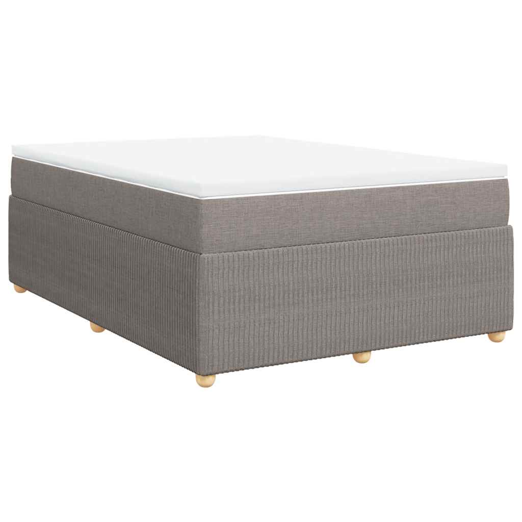 Boxspring met matras stof taupe 140x200 cm is nu te koop bij PeponiXL, paradijselijk wonen!
