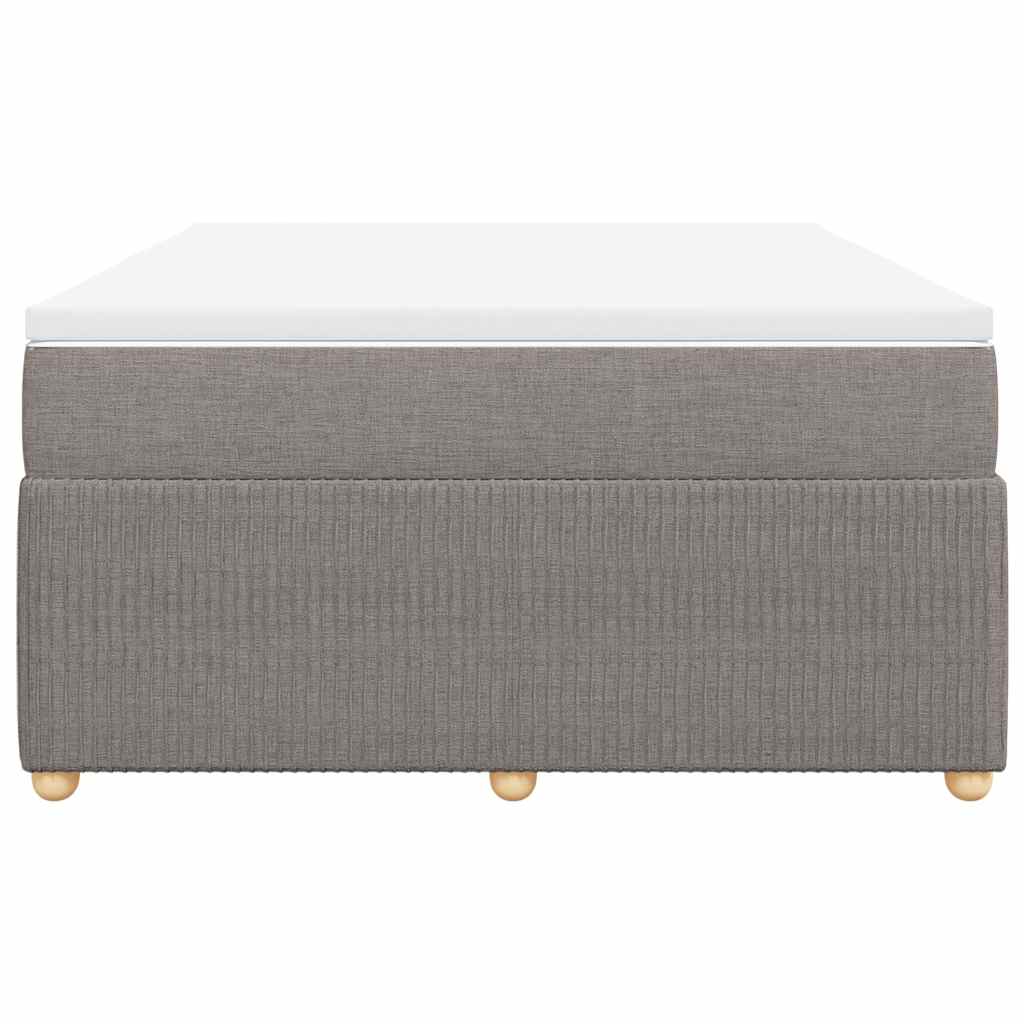 Boxspring met matras stof taupe 140x200 cm is nu te koop bij PeponiXL, paradijselijk wonen!
