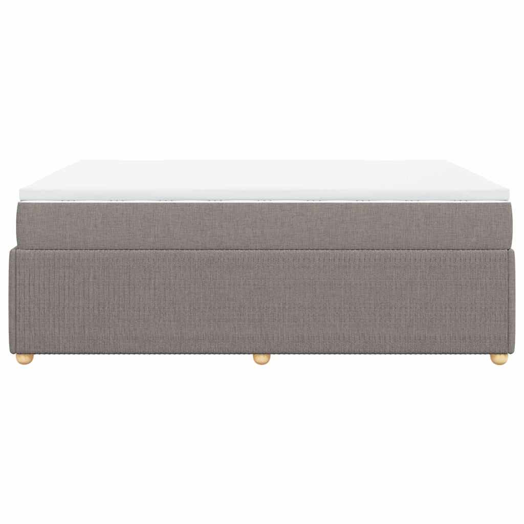 Boxspring met matras stof taupe 140x200 cm is nu te koop bij PeponiXL, paradijselijk wonen!
