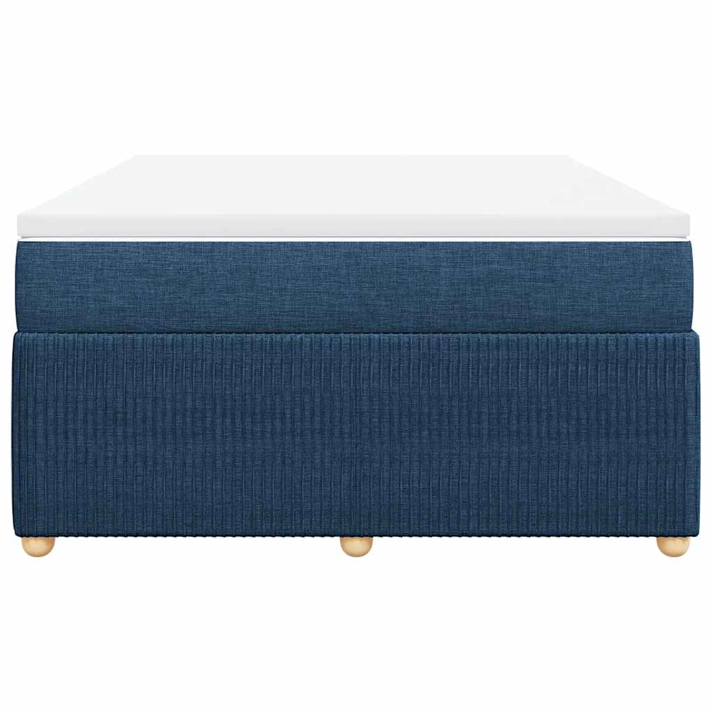 Boxspring met matras stof blauw 140x200 cm is nu te koop bij PeponiXL, paradijselijk wonen!
