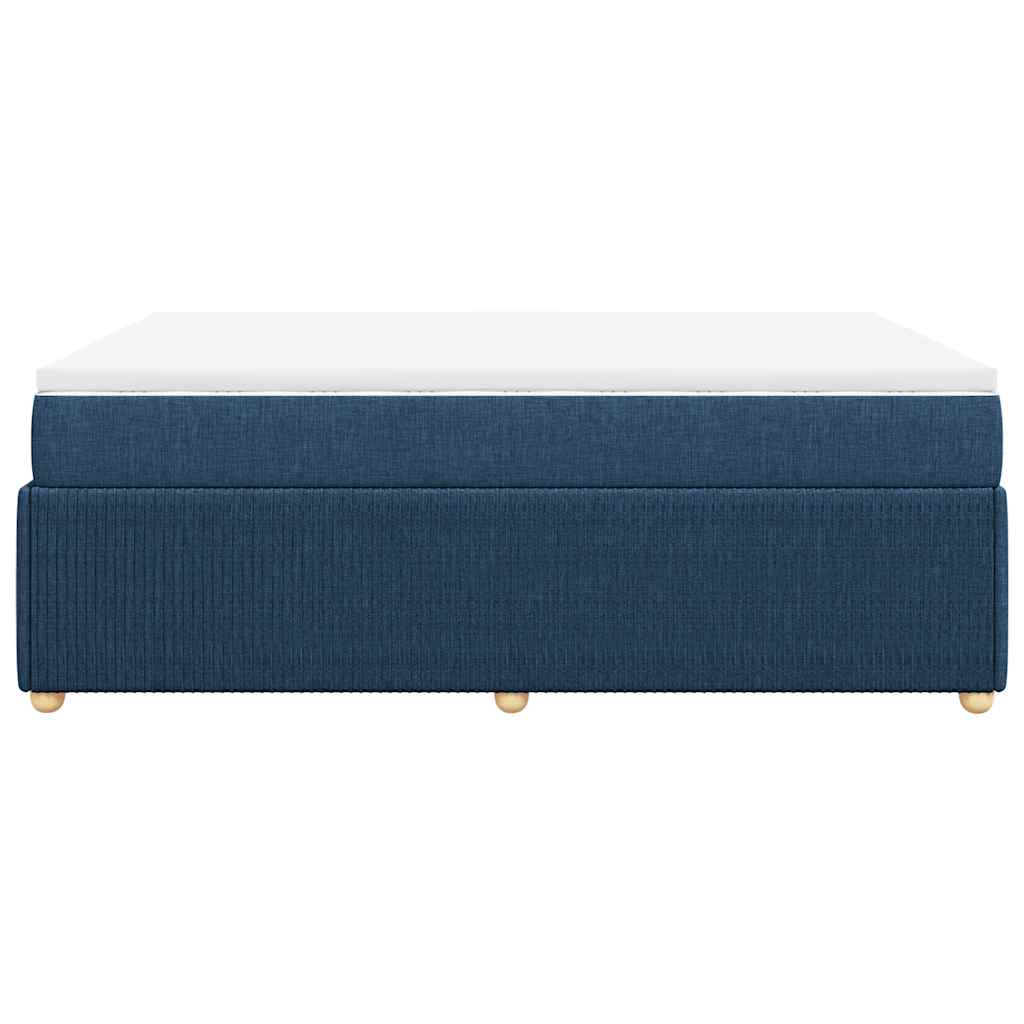 Boxspring met matras stof blauw 140x200 cm is nu te koop bij PeponiXL, paradijselijk wonen!
