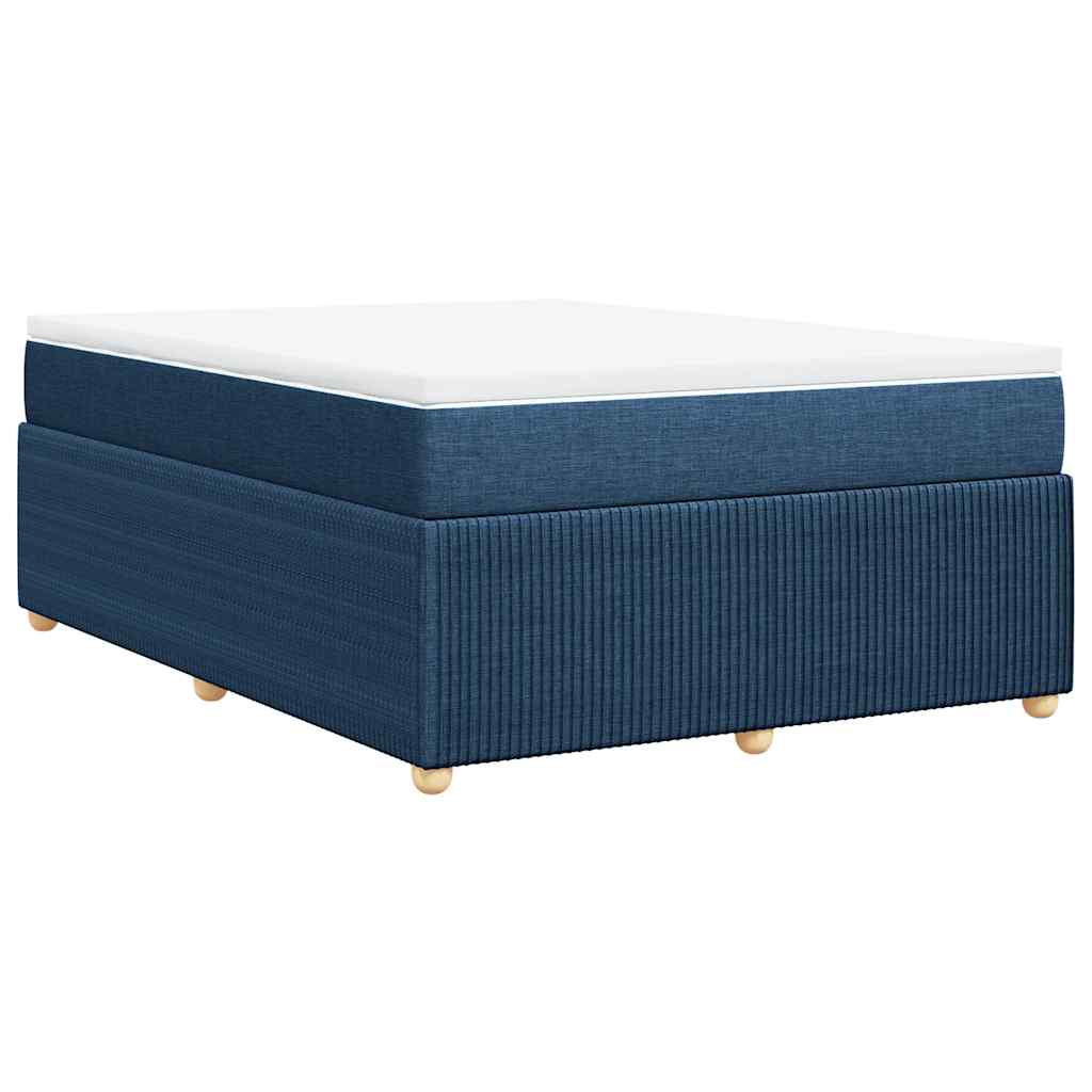 Boxspring met matras stof blauw 140x200 cm is nu te koop bij PeponiXL, paradijselijk wonen!
