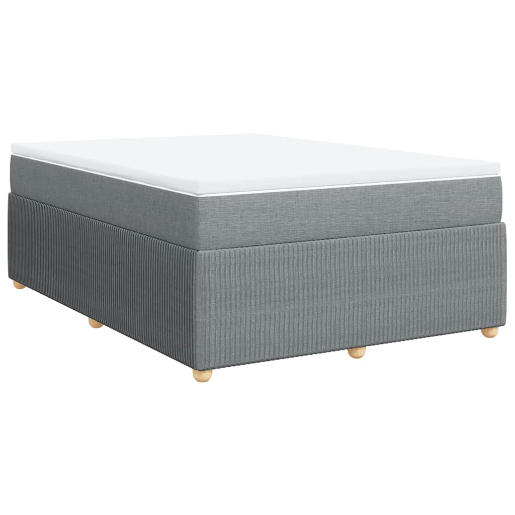 Boxspring met matras stof lichtgrijs 160x200 cm is nu te koop bij PeponiXL, paradijselijk wonen!