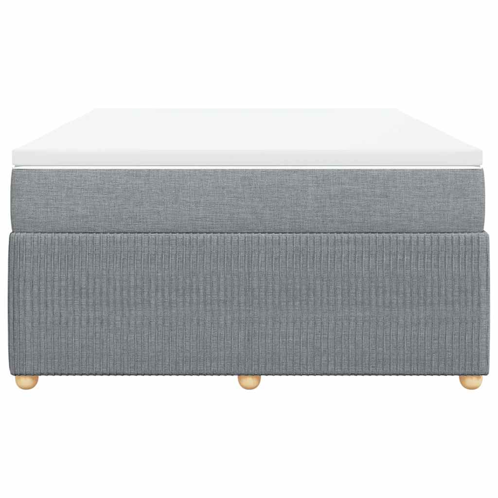 Boxspring met matras stof lichtgrijs 160x200 cm is nu te koop bij PeponiXL, paradijselijk wonen!