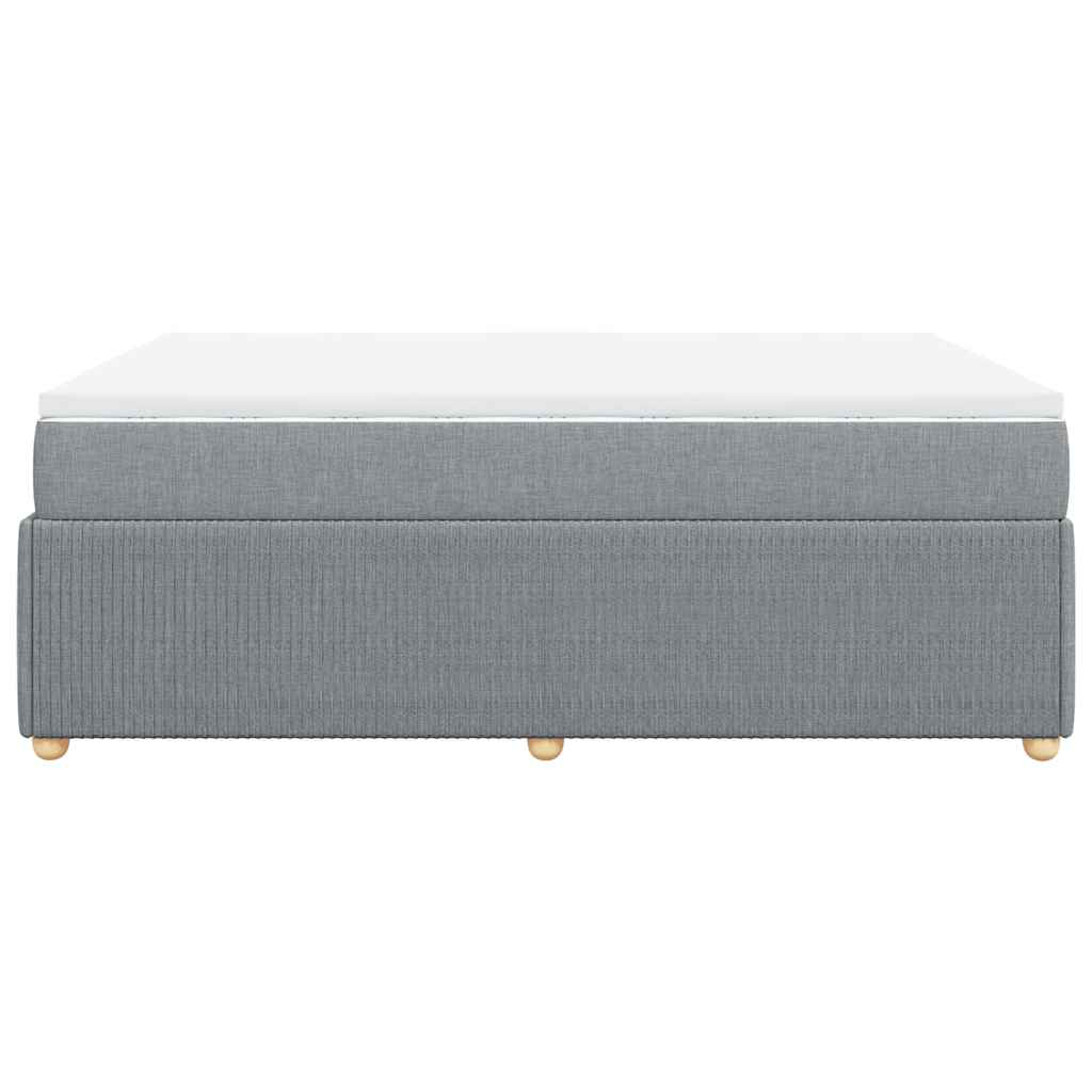 Boxspring met matras stof lichtgrijs 160x200 cm is nu te koop bij PeponiXL, paradijselijk wonen!