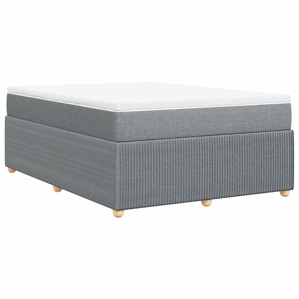 Boxspring met matras stof lichtgrijs 160x200 cm is nu te koop bij PeponiXL, paradijselijk wonen!