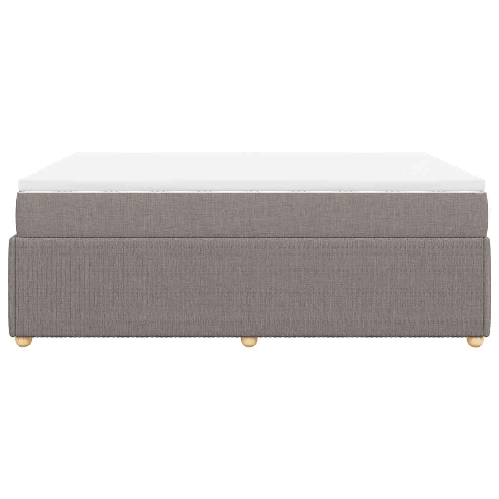 Boxspring met matras stof taupe 160x200 cm is nu te koop bij PeponiXL, paradijselijk wonen!