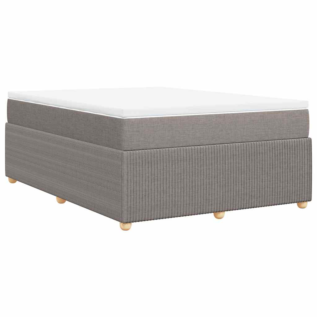 Boxspring met matras stof taupe 160x200 cm is nu te koop bij PeponiXL, paradijselijk wonen!
