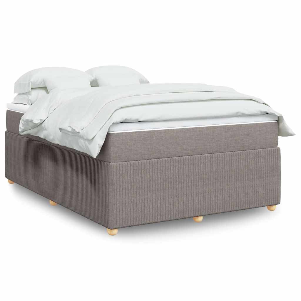 Boxspring met matras stof taupe 160x200 cm is nu te koop bij PeponiXL, paradijselijk wonen!