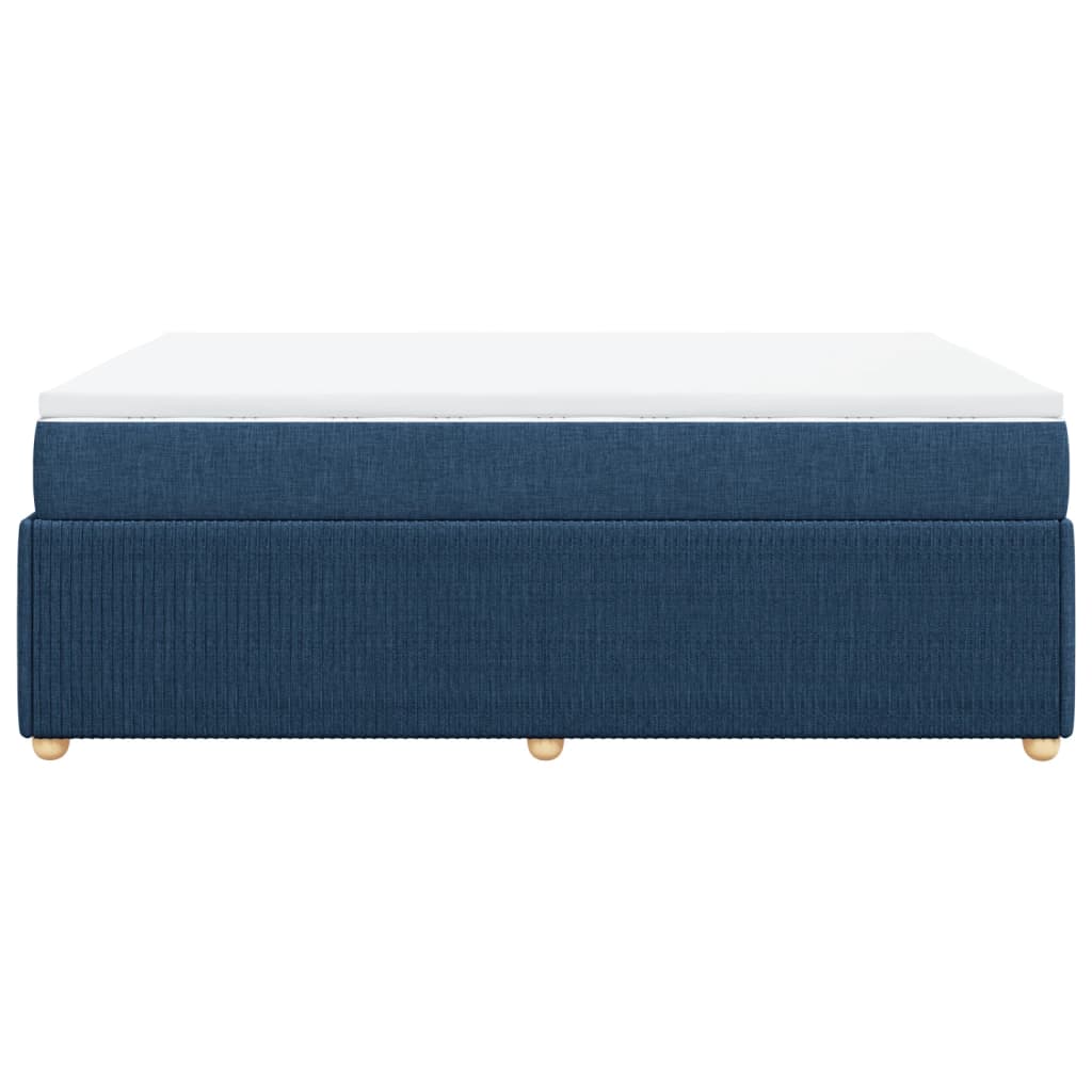 Boxspring met matras stof blauw 160x200 cm is nu te koop bij PeponiXL, paradijselijk wonen!