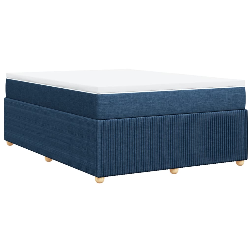 Boxspring met matras stof blauw 160x200 cm is nu te koop bij PeponiXL, paradijselijk wonen!