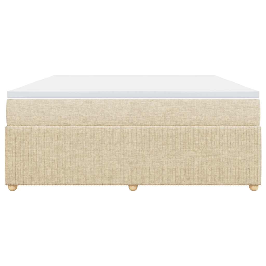 Boxspring met matras stof crèmekleurig 180x200 cm is nu te koop bij PeponiXL, paradijselijk wonen!