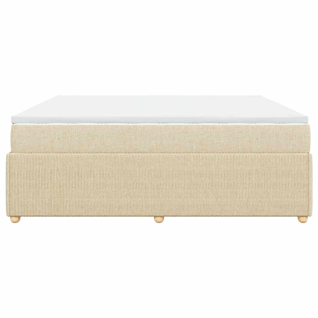 Boxspring met matras stof crèmekleurig 180x200 cm is nu te koop bij PeponiXL, paradijselijk wonen!