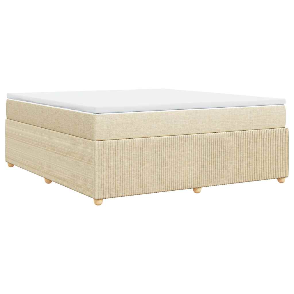 Boxspring met matras stof crèmekleurig 180x200 cm is nu te koop bij PeponiXL, paradijselijk wonen!