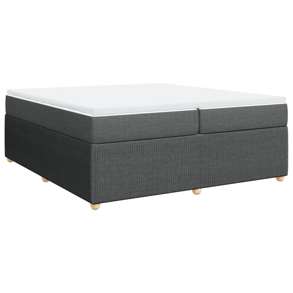 Boxspring met matras stof donkergrijs 200x200 cm is nu te koop bij PeponiXL, paradijselijk wonen!