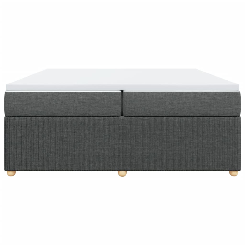 Boxspring met matras stof donkergrijs 200x200 cm is nu te koop bij PeponiXL, paradijselijk wonen!