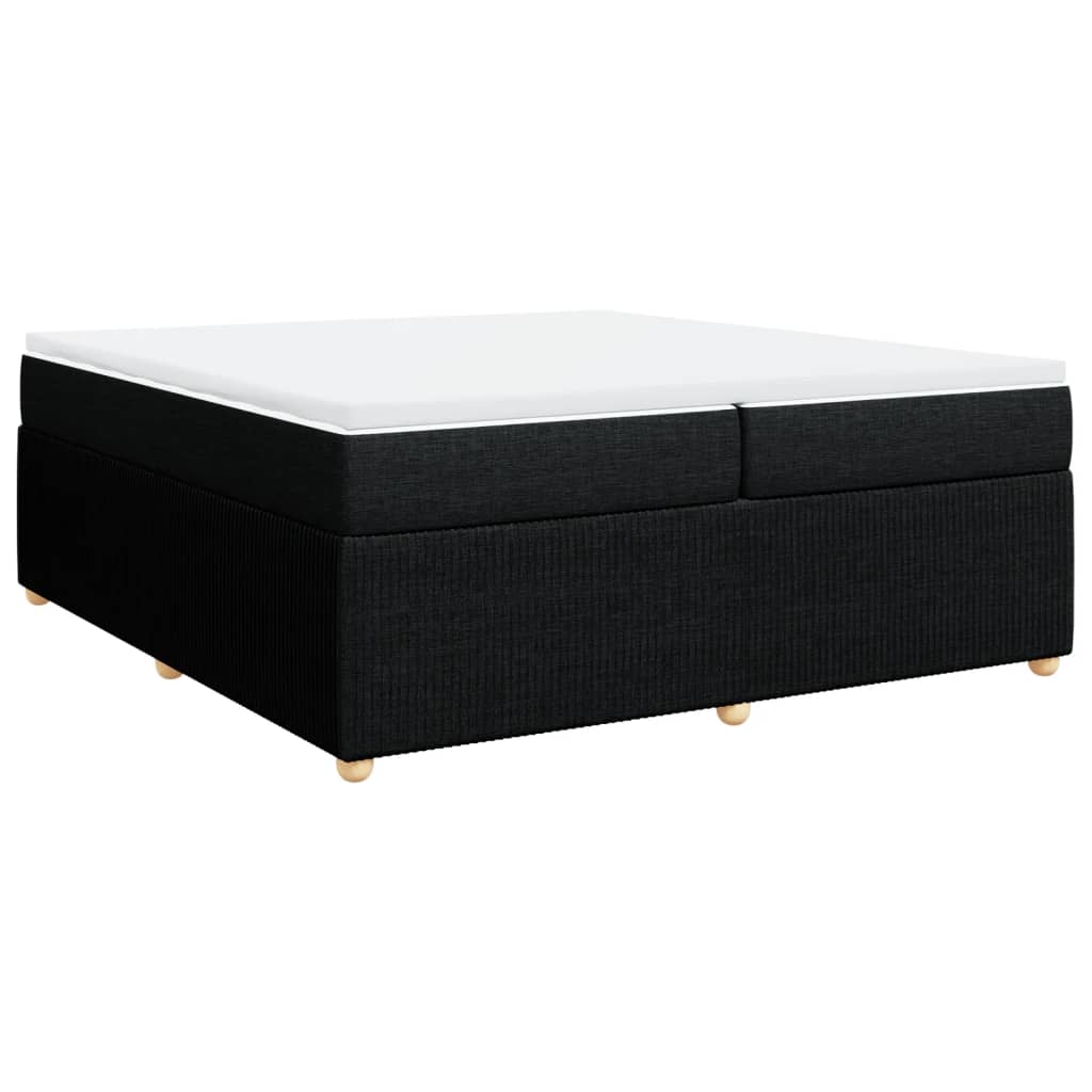 Boxspring met matras stof zwart 200x200 cm is nu te koop bij PeponiXL, paradijselijk wonen!