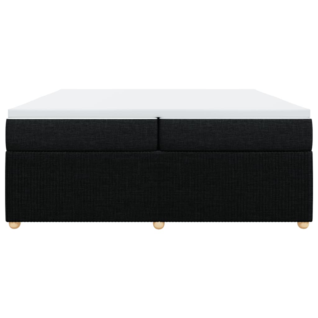 Boxspring met matras stof zwart 200x200 cm is nu te koop bij PeponiXL, paradijselijk wonen!