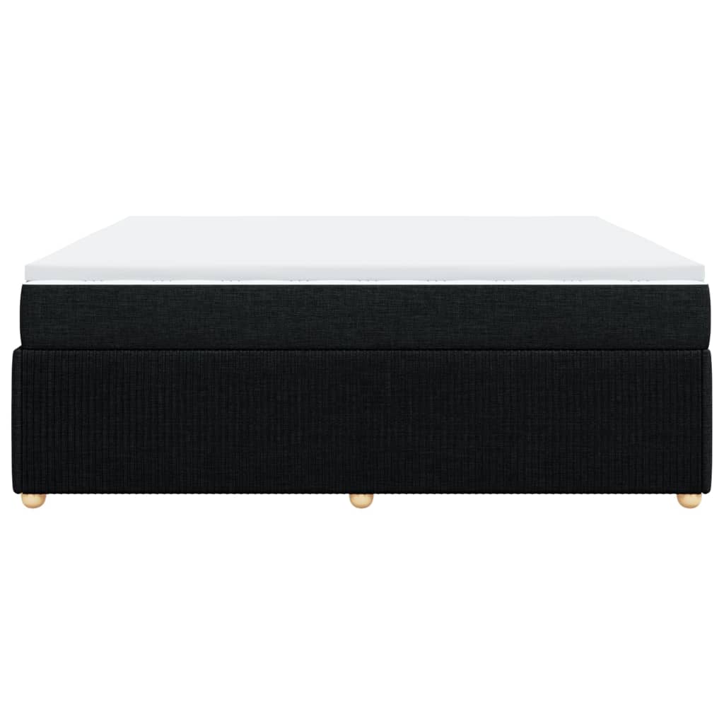 Boxspring met matras stof zwart 200x200 cm is nu te koop bij PeponiXL, paradijselijk wonen!