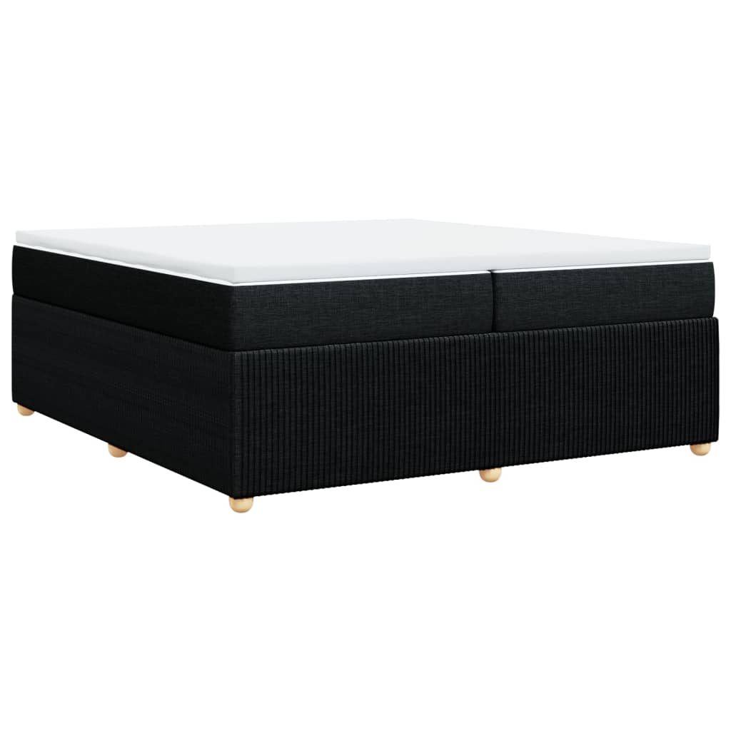 Boxspring met matras stof zwart 200x200 cm is nu te koop bij PeponiXL, paradijselijk wonen!