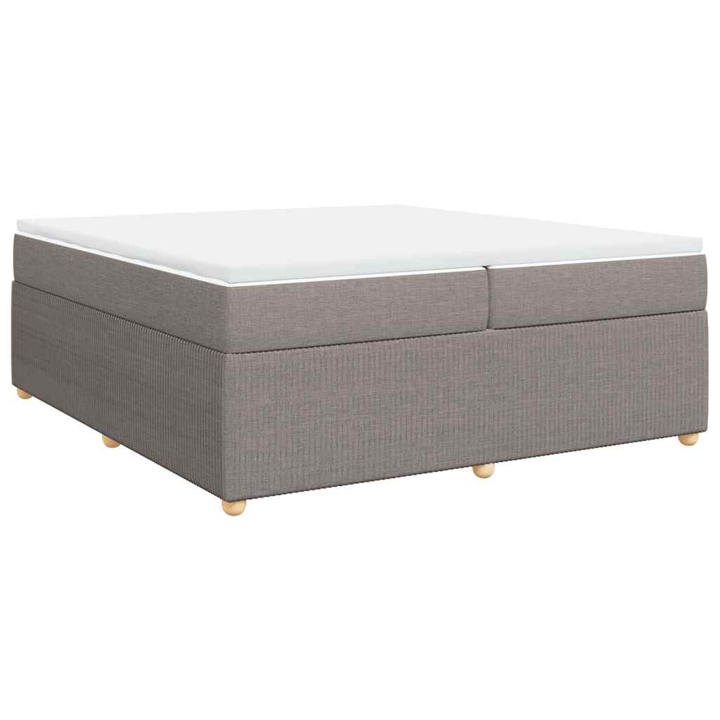 Boxspring met matras stof taupe 200x200 cm is nu te koop bij PeponiXL, paradijselijk wonen!