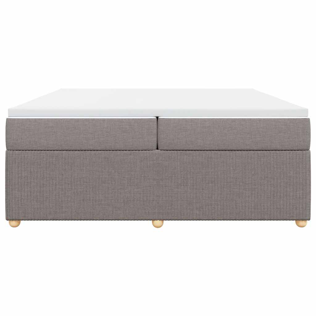 Boxspring met matras stof taupe 200x200 cm is nu te koop bij PeponiXL, paradijselijk wonen!