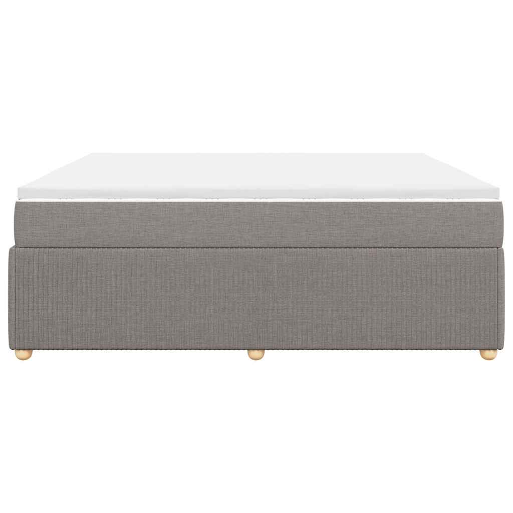 Boxspring met matras stof taupe 200x200 cm is nu te koop bij PeponiXL, paradijselijk wonen!
