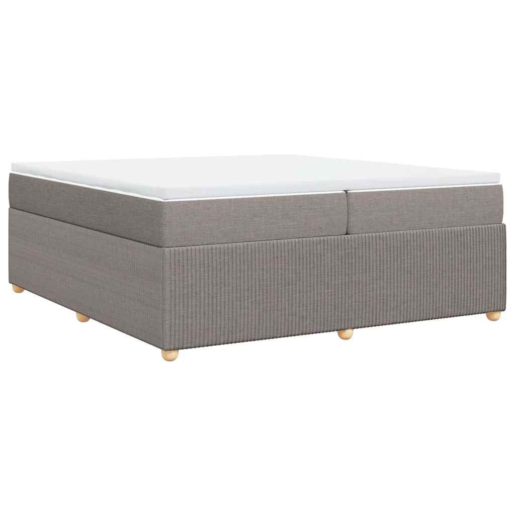 Boxspring met matras stof taupe 200x200 cm is nu te koop bij PeponiXL, paradijselijk wonen!
