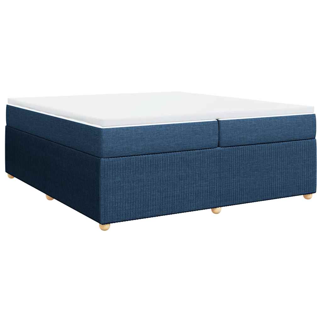 Boxspring met matras stof blauw 200x200 cm is nu te koop bij PeponiXL, paradijselijk wonen!