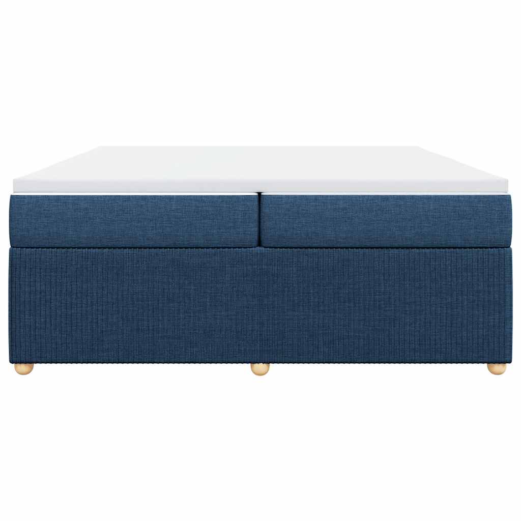 Boxspring met matras stof blauw 200x200 cm is nu te koop bij PeponiXL, paradijselijk wonen!