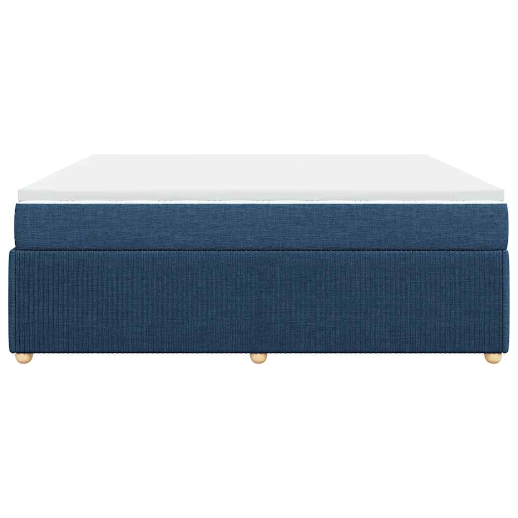 Boxspring met matras stof blauw 200x200 cm is nu te koop bij PeponiXL, paradijselijk wonen!