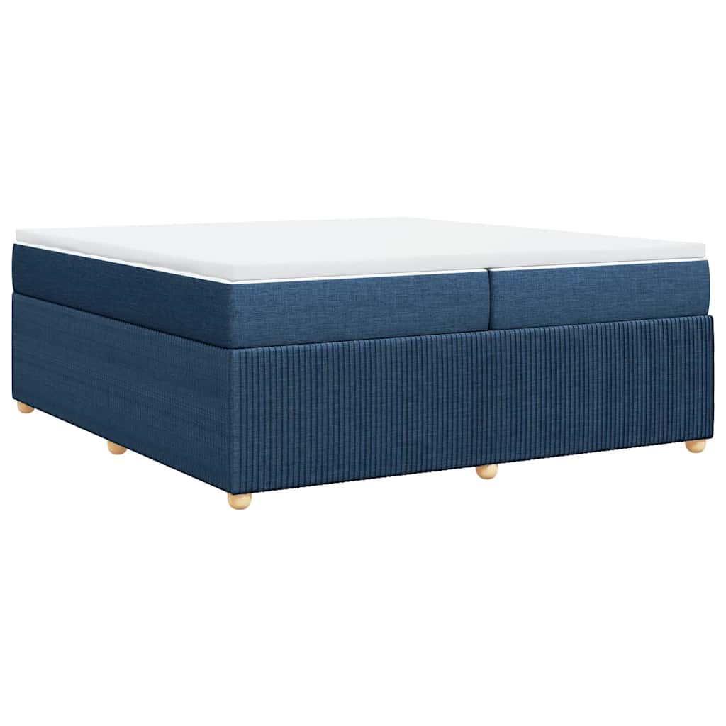 Boxspring met matras stof blauw 200x200 cm is nu te koop bij PeponiXL, paradijselijk wonen!