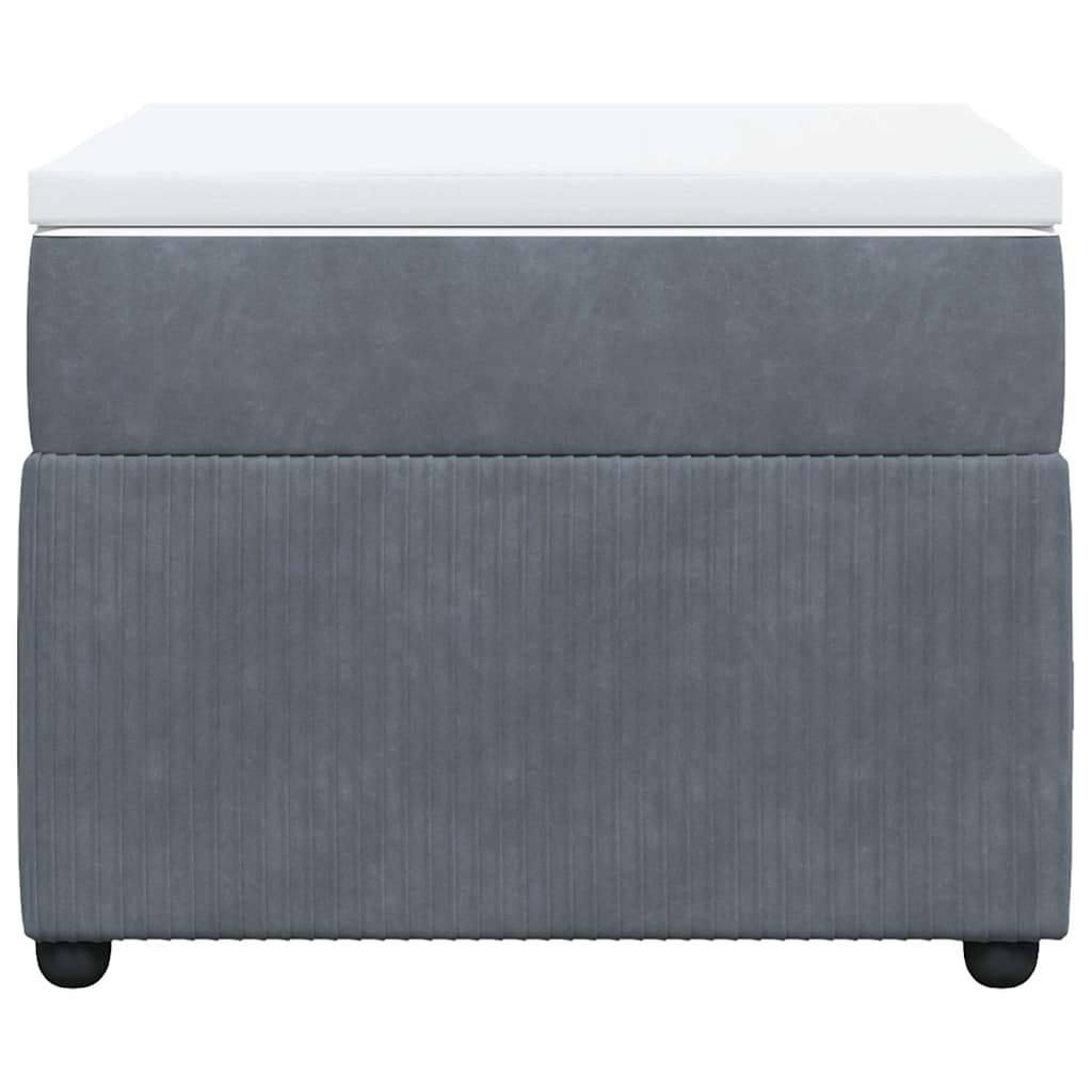Boxspring met matras fluweel donkergrijs 80x200 cm is nu te koop bij PeponiXL, paradijselijk wonen!
