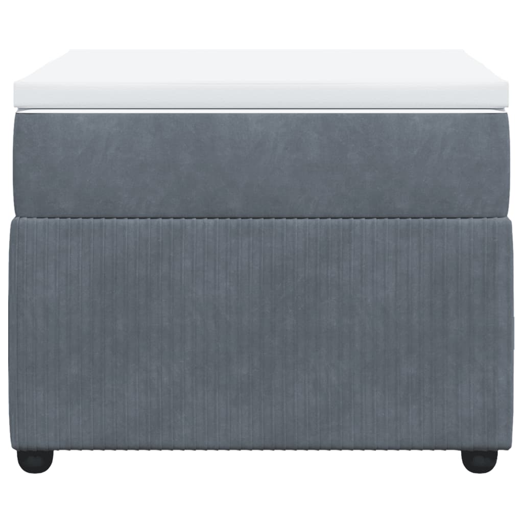 Boxspring met matras fluweel donkergrijs 90x190 cm is nu te koop bij PeponiXL, paradijselijk wonen!