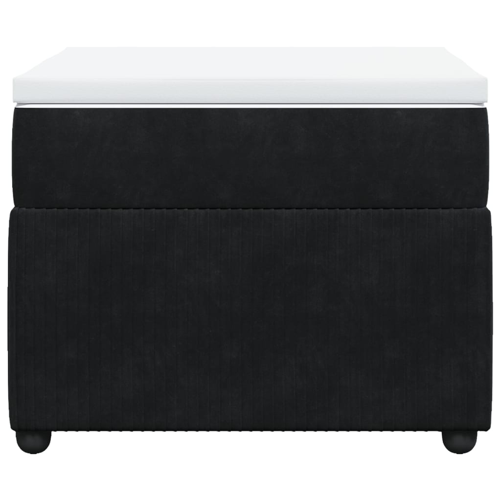 Boxspring met matras fluweel zwart 90x190 cm is nu te koop bij PeponiXL, paradijselijk wonen!