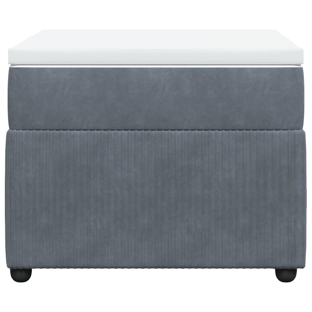 Boxspring met matras fluweel donkergrijs 90x200 cm is nu te koop bij PeponiXL, paradijselijk wonen!