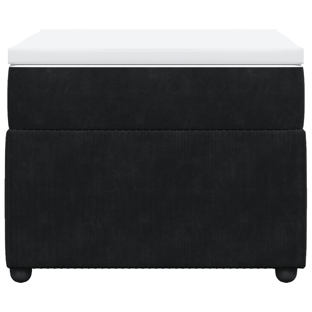 Boxspring met matras fluweel zwart 90x200 cm is nu te koop bij PeponiXL, paradijselijk wonen!