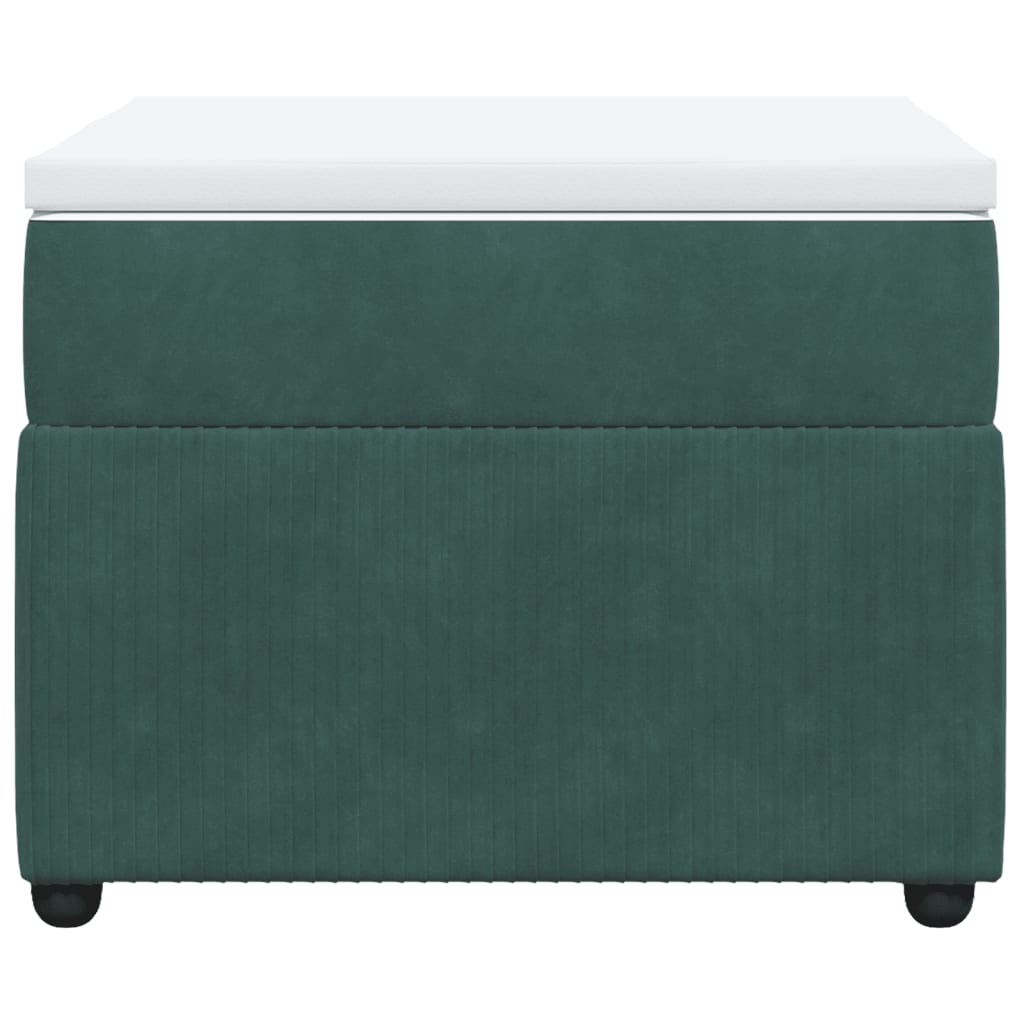 Boxspring met matras fluweel donkergroen 90x200 cm is nu te koop bij PeponiXL, paradijselijk wonen!