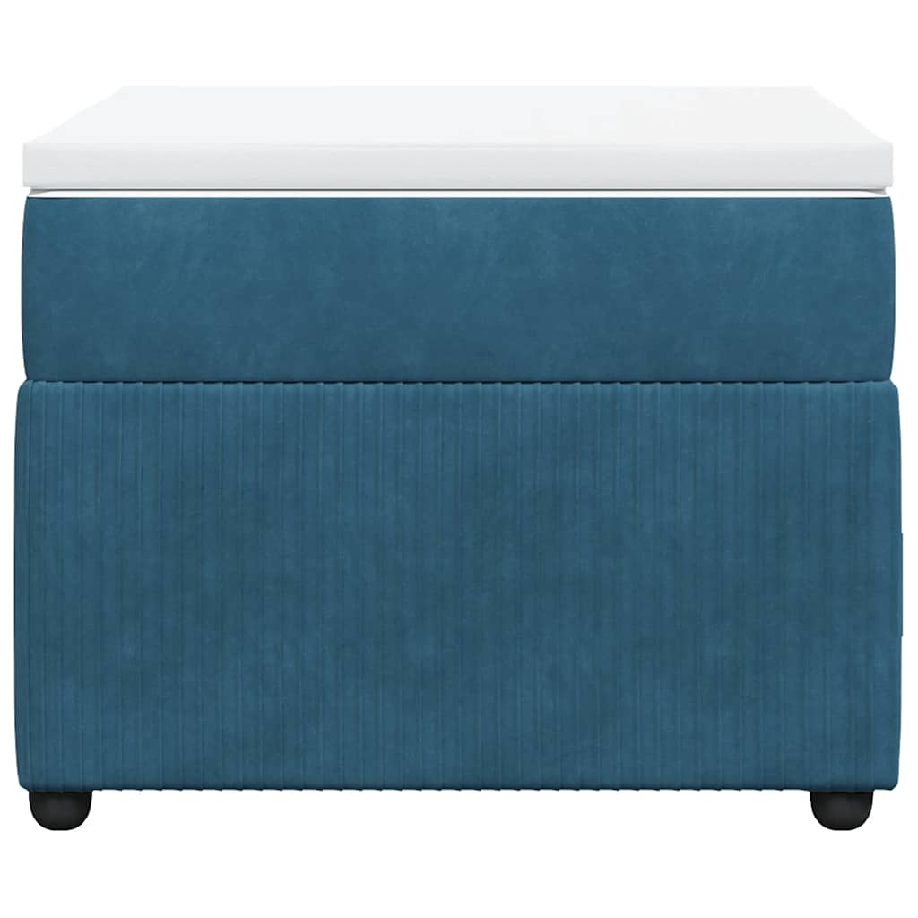 Boxspring met matras fluweel donkerblauw 90x200 cm is nu te koop bij PeponiXL, paradijselijk wonen!